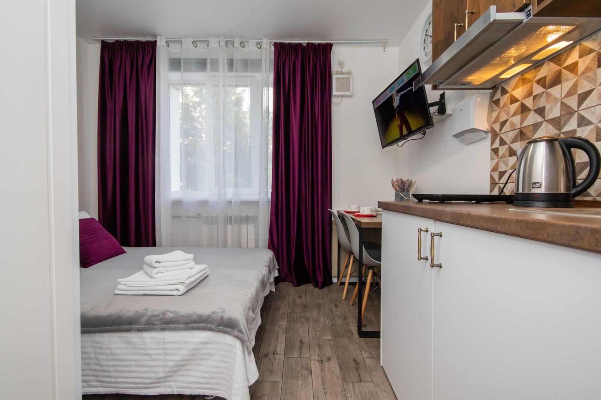 Стильні апартаменти-студіо на Подолі поруч з метро  Modern Apartments on Podol near metro station  Kyiv MF Номер фото