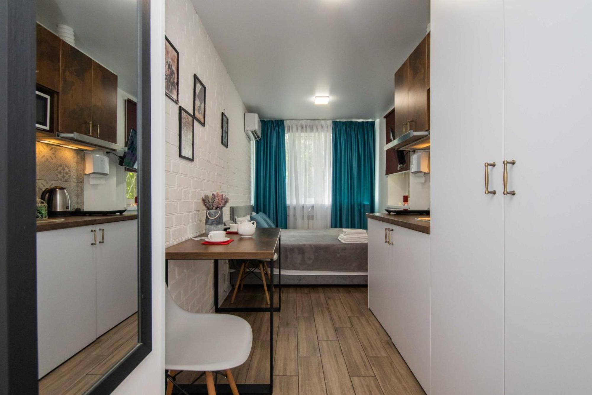 Стильні апартаменти-студіо на Подолі поруч з метро  Modern Apartments on Podol near metro station  Kyiv MF Номер фото