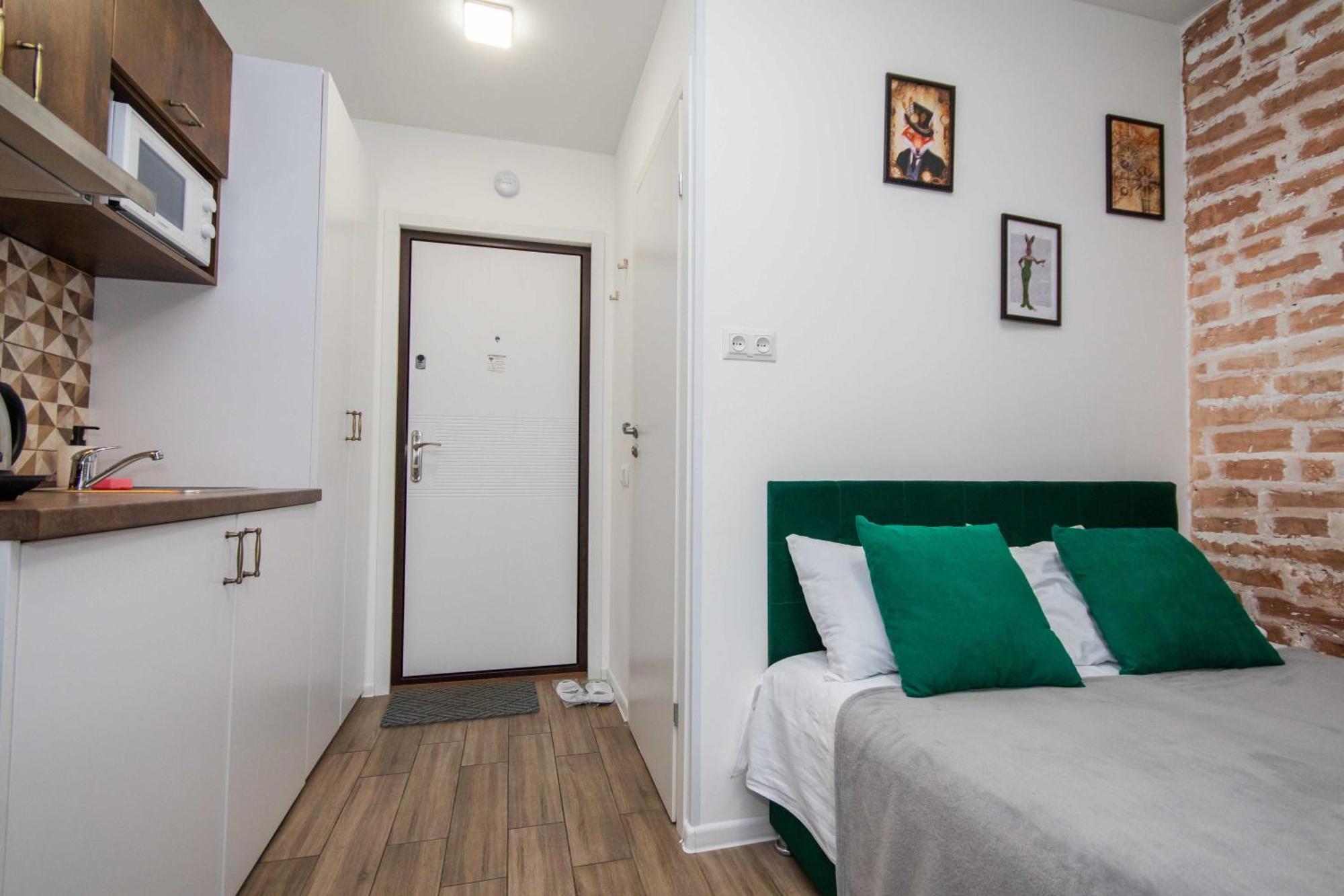 Стильні апартаменти-студіо на Подолі поруч з метро  Modern Apartments on Podol near metro station  Kyiv MF Номер фото